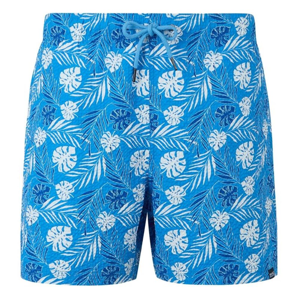 Regatta Mens Loras Leaf Seersucker Swim Shorts / Elysium Blue